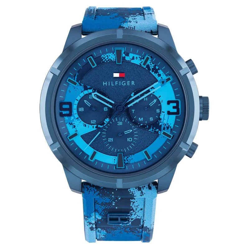 stylish digital watches for men with date function -Tommy Hilfiger Blue Dial Quartz Analog With Date Watch For Men