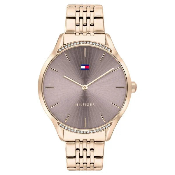 digital watches for women with alarm functions -Tommy Hilfiger Quartz Analog Grey Dial Stainless Steel Strap Watch for Women nsth1782212