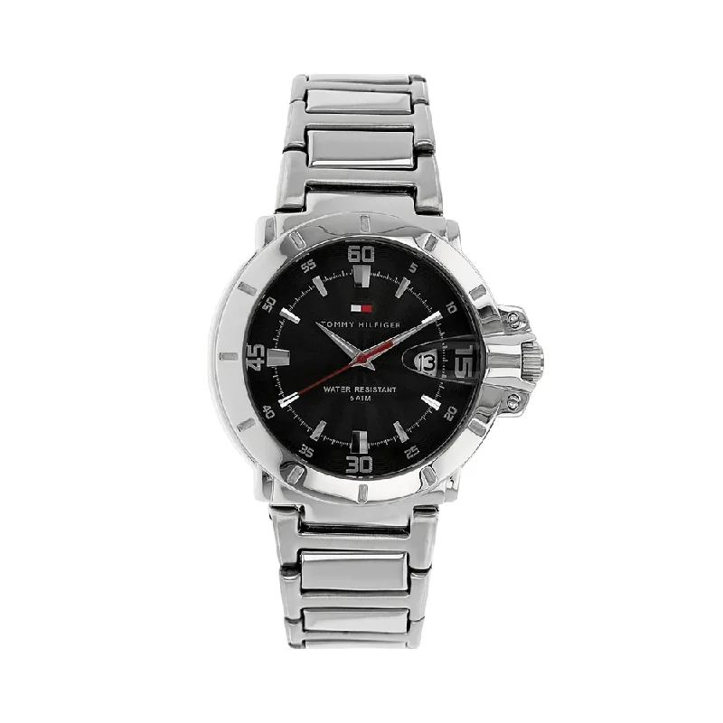 diving watches for men with unidirectional bezel -Tommy Hilfiger NATH1790469 Analog Watch For Men