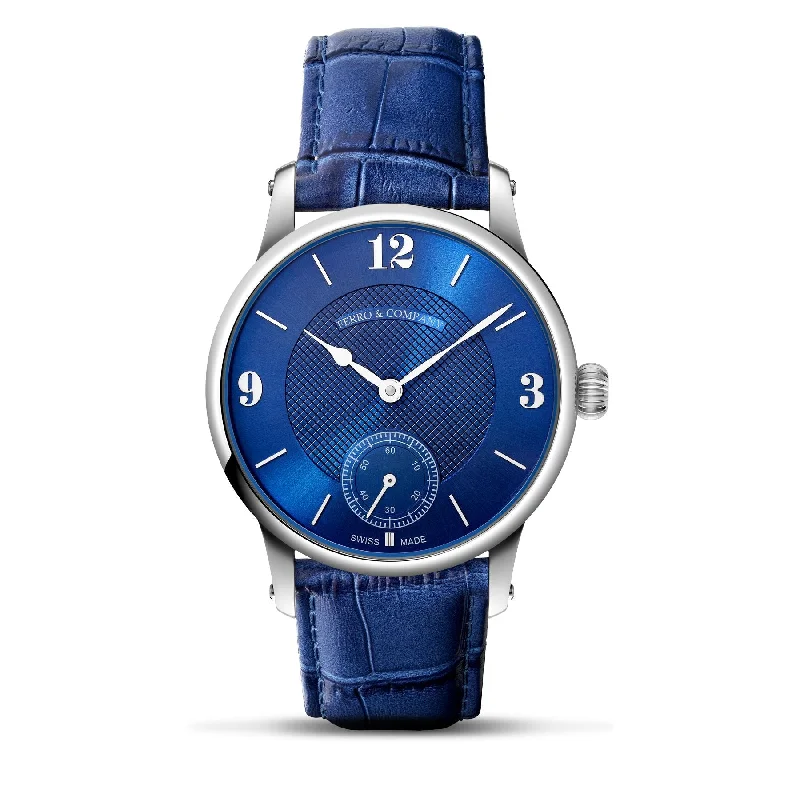 smartwatches with fitness apps for women -TRADITUM VINTAGE STYLE DRESS WATCH BLUE